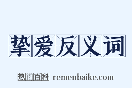 挚爱反义词是什么意思的图片